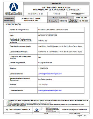 LISTA DE CAPACIDADES
